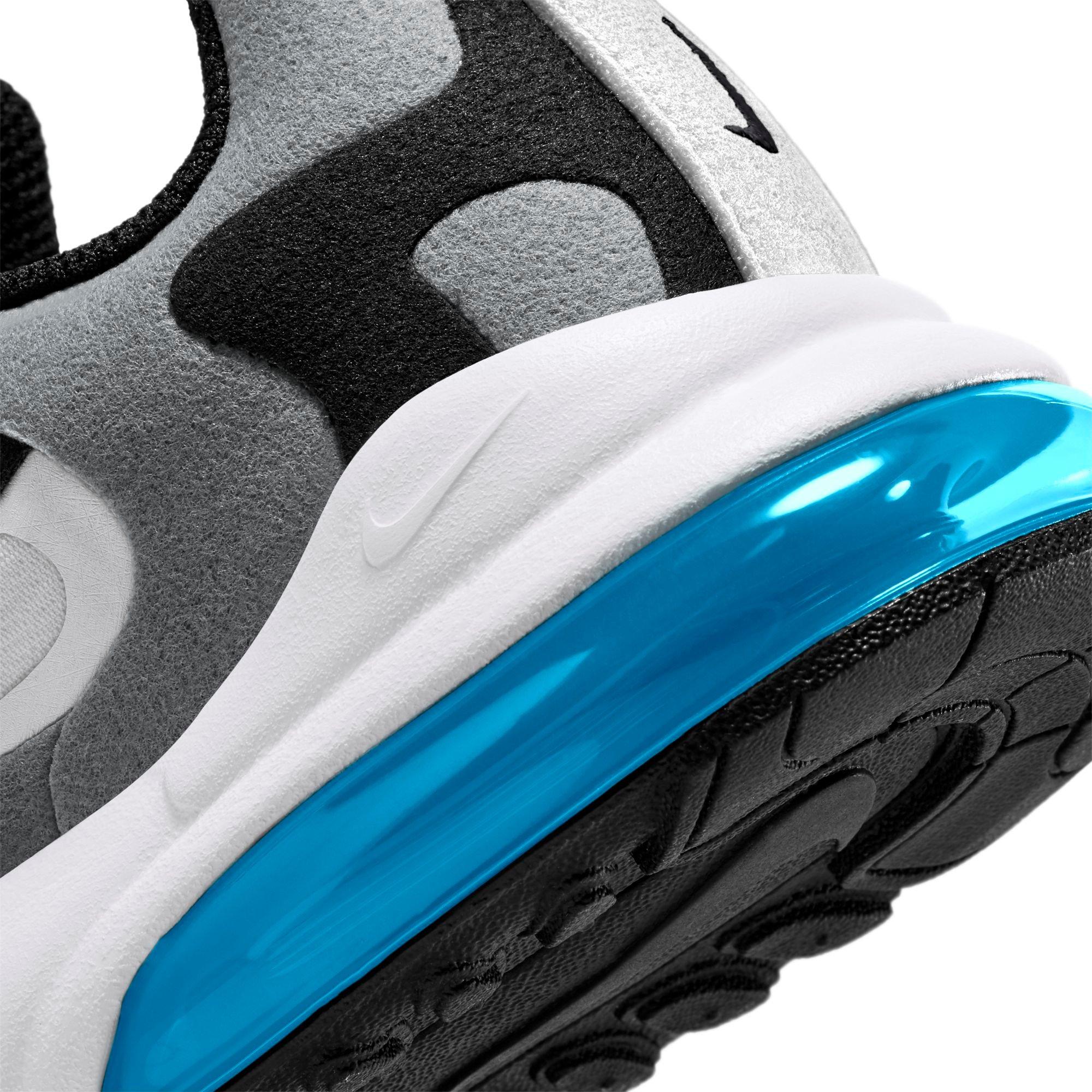 Nike Air Max 270 React White Laser Blue Wolf Grey Preschool Kids Shoe Hibbett City Gear