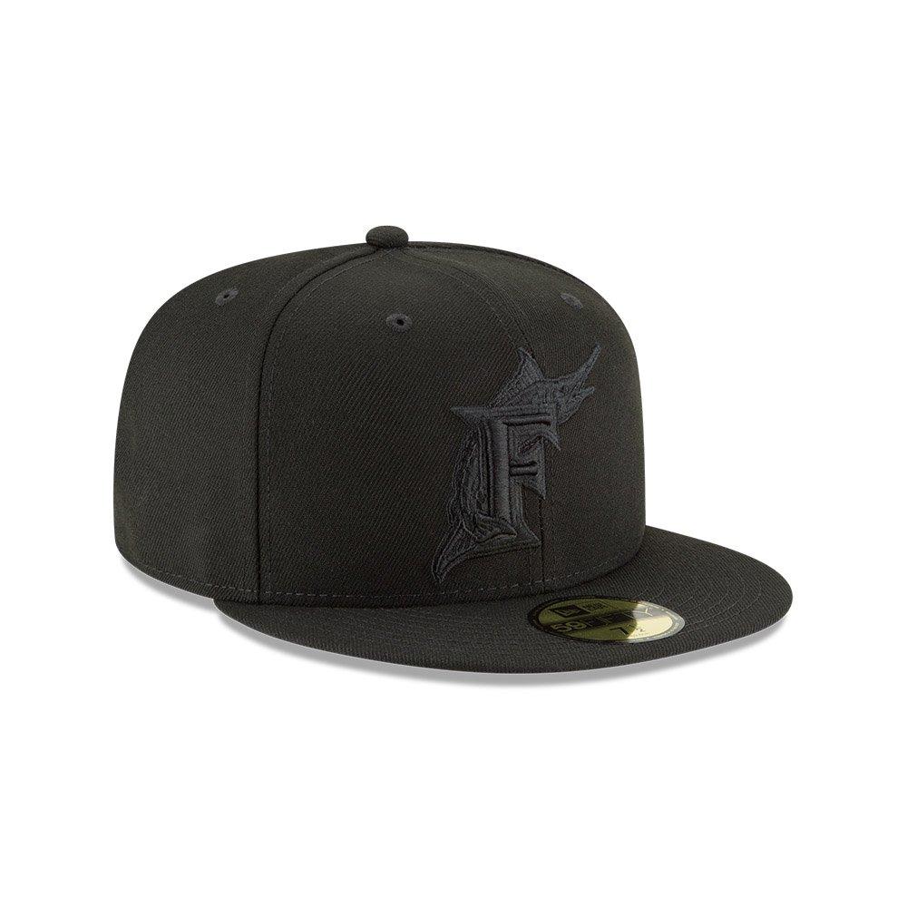 Men's Miami Marlins New Era Blackout Trucker 59FIFTY Fitted Hat