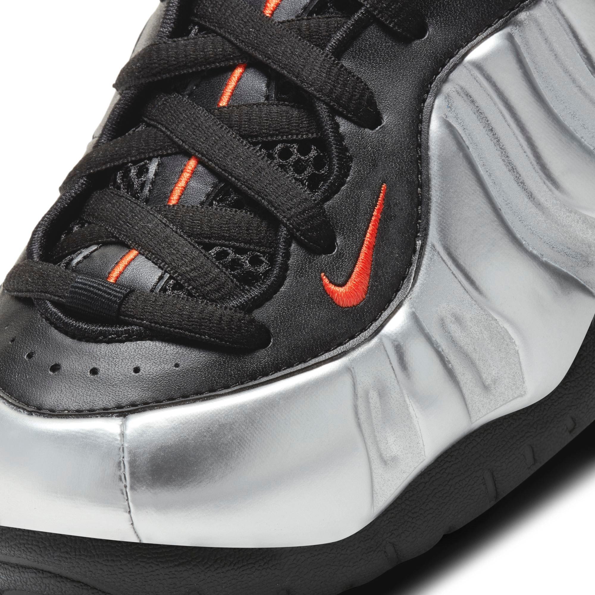 nike foamposite silver and orange