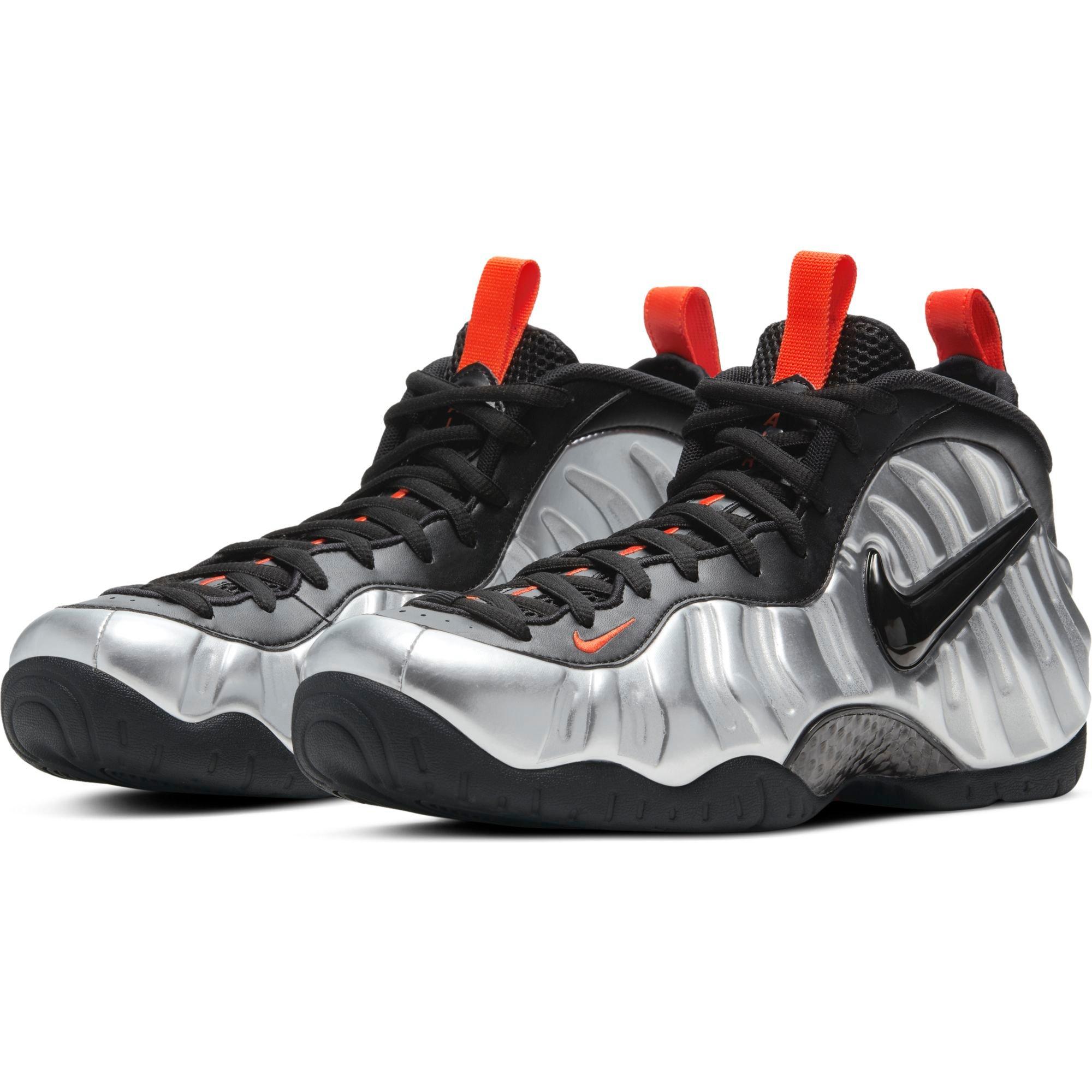 silver and red foamposites