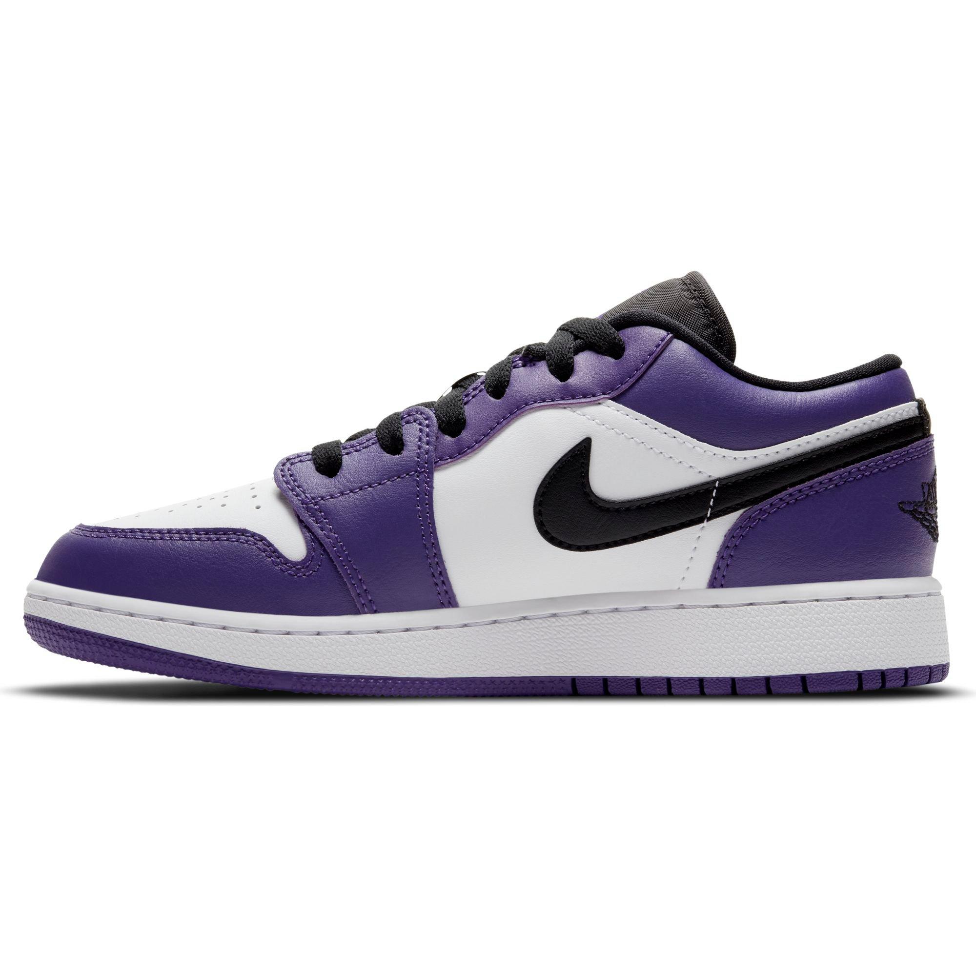 court purple jordan 1 low grade school