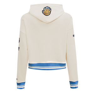 Pro Standard Women's Memphis Grizzlies Retro Classic Cropped Hoodie - Eggshell