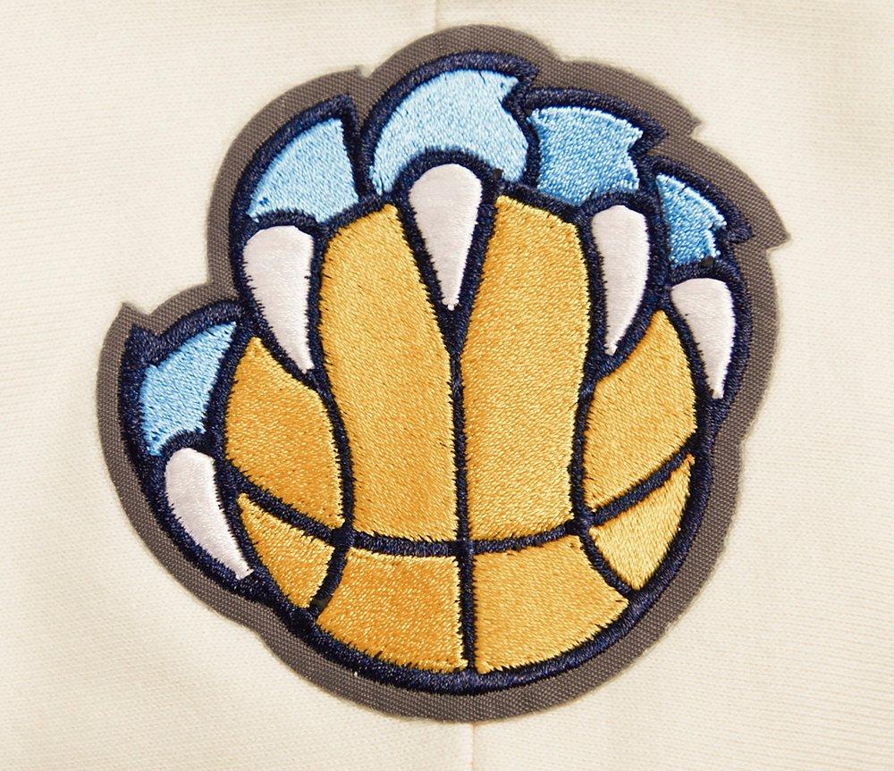 Pro Standard Women's Memphis Grizzlies Retro Classic Cropped Hoodie - Eggshell - EGGSHELL Thumbnail View 7