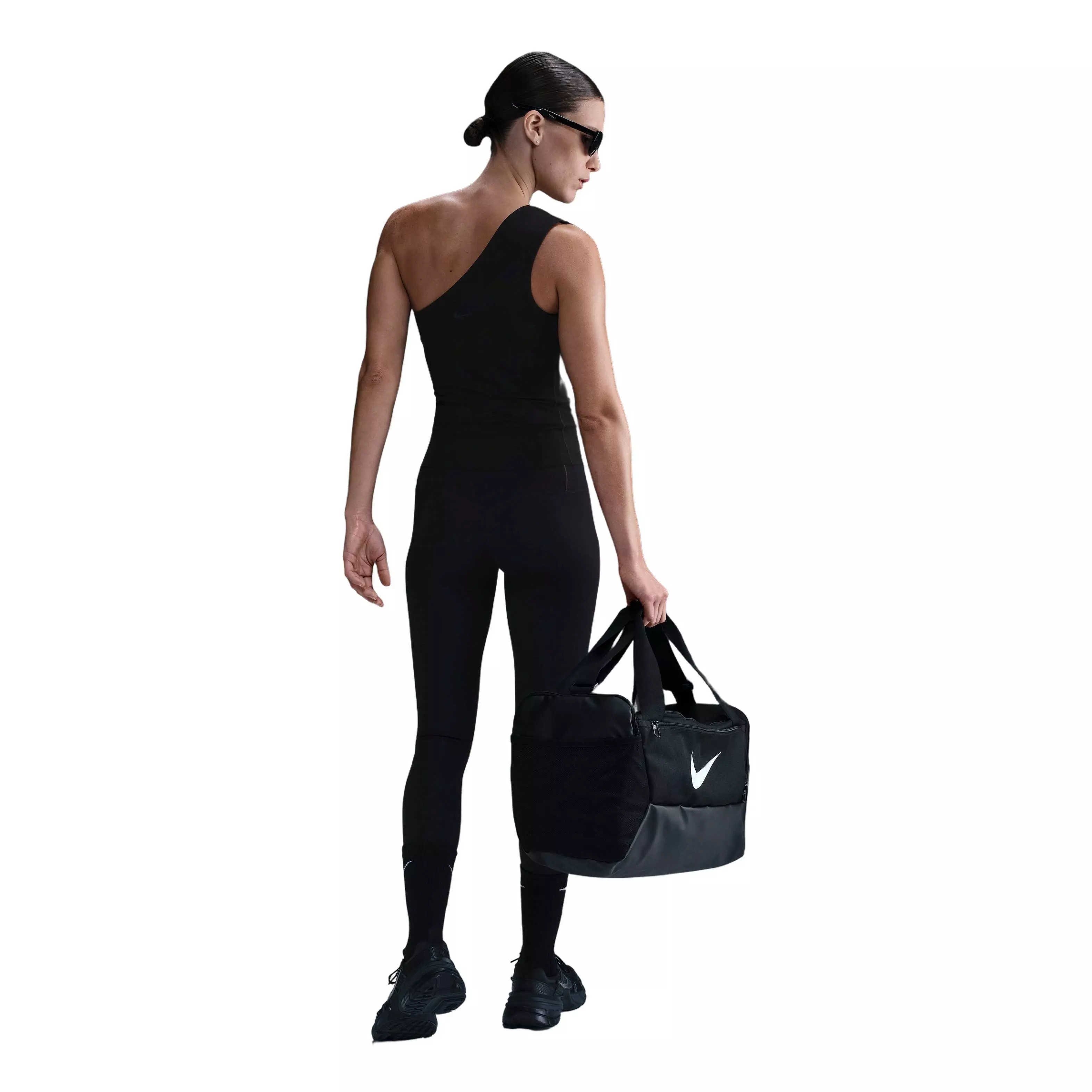 Nike Women's Zenvy Dri-FIT Asymmetrical Tank Top - BLACK