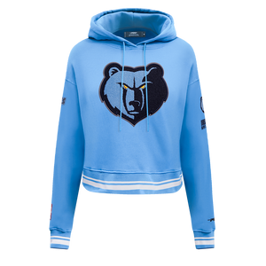 Pro Standard Women's Memphis Grizzlies Retro Classic Cropped Hoodie - Blue