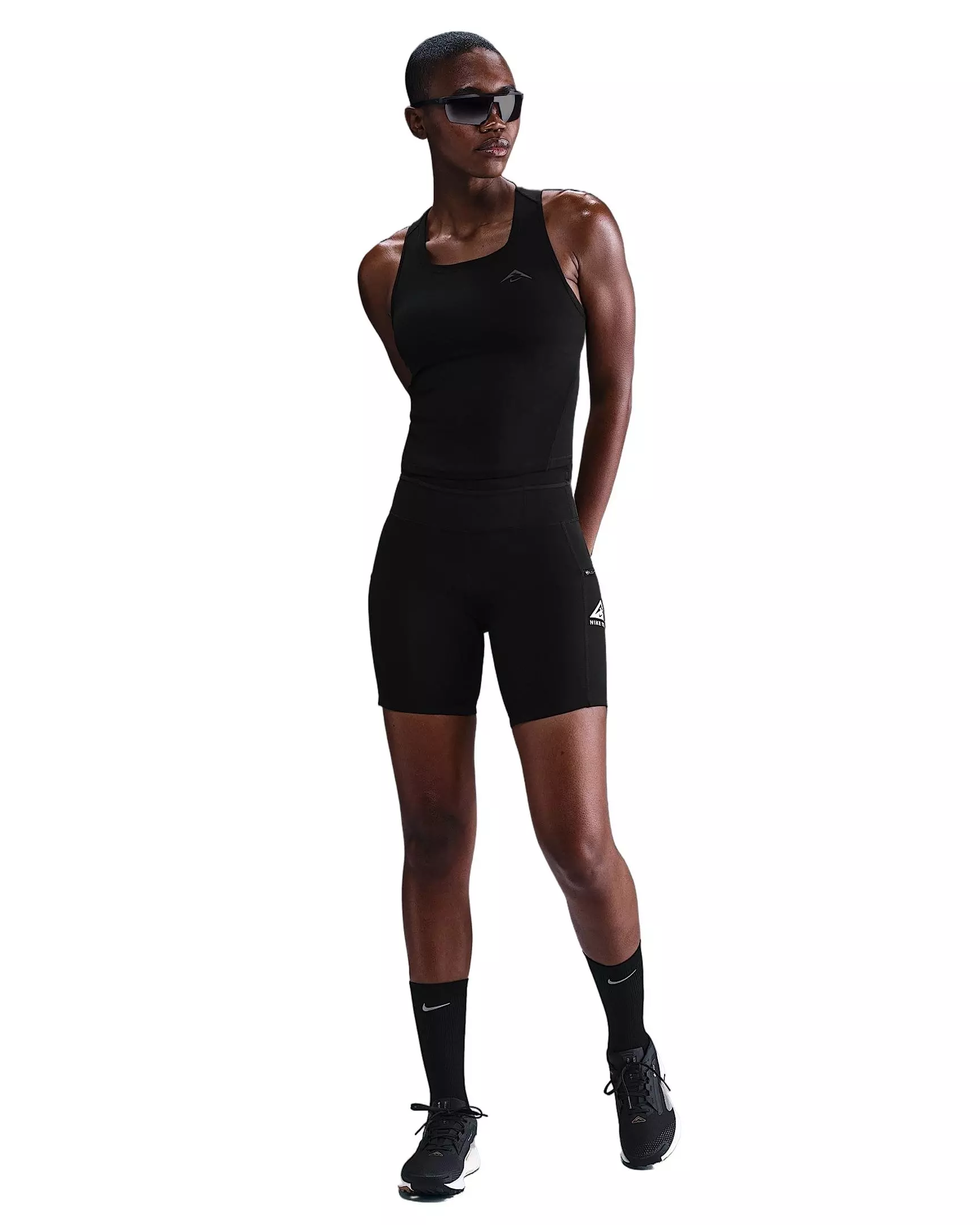 Nike Women's Trail Dri-FIT Running Tank Top -Black - BLACK