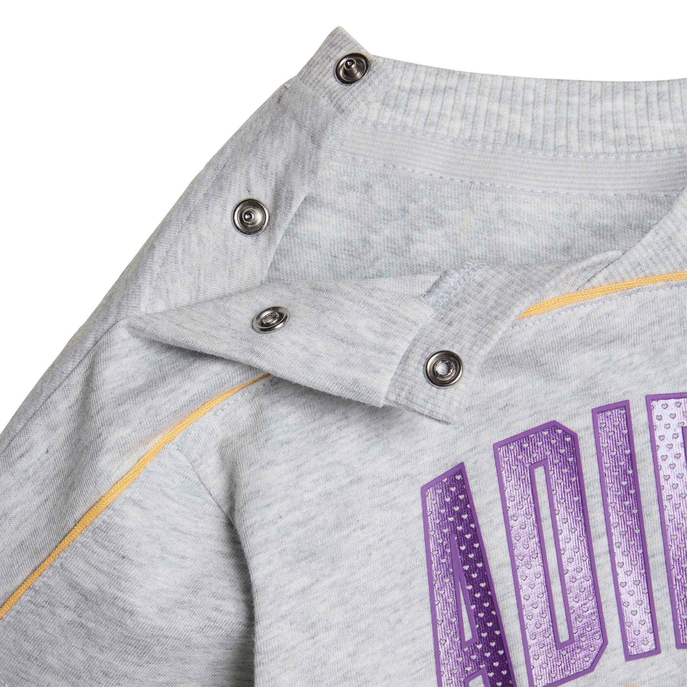 adidas Infant Girls' Disney Minnie Mouse T-Shirt and Short Set - Grey/Purple - GREY/PURPLE Thumbnail View 3