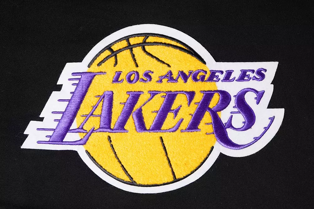 Pro Standard Women's Los Angeles Lakers Retro Classic Cropped Hoodie - Black/Purple - BLACK/PURPLE