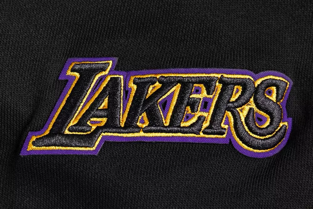 Pro Standard Women's Los Angeles Lakers Retro Classic Cropped Hoodie - Black/Purple - BLACK/PURPLE