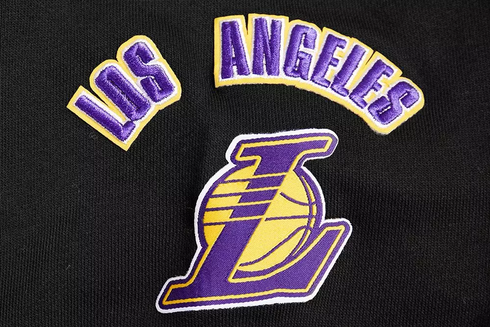 Pro Standard Women's Los Angeles Lakers Retro Classic Cropped Hoodie - Black/Purple - BLACK/PURPLE