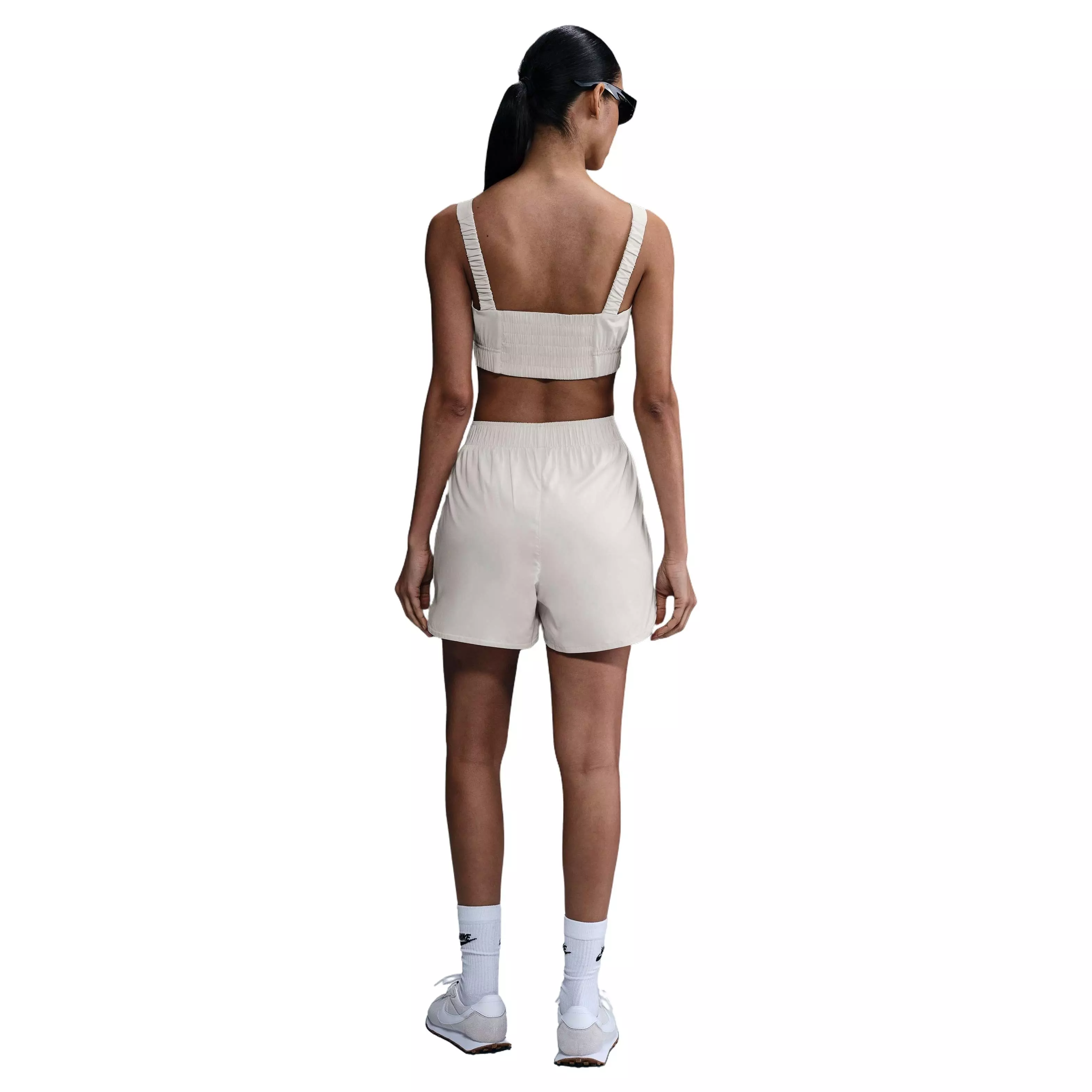 Nike Women's Sportswear Chill Poplin Sports Crop Tank - BROWN