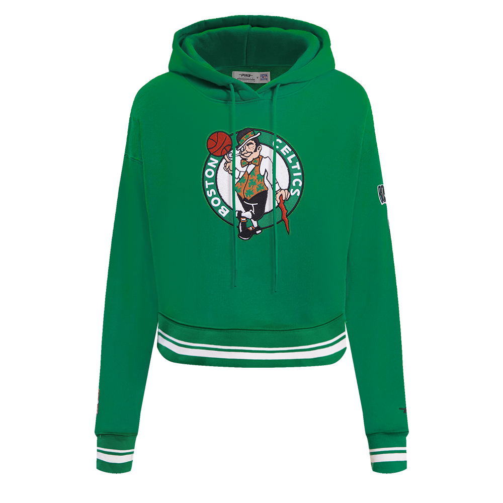Pro Standard Women's Boston Celtics Retro Classic Cropped Hoodie - Green - GREEN Thumbnail View 1