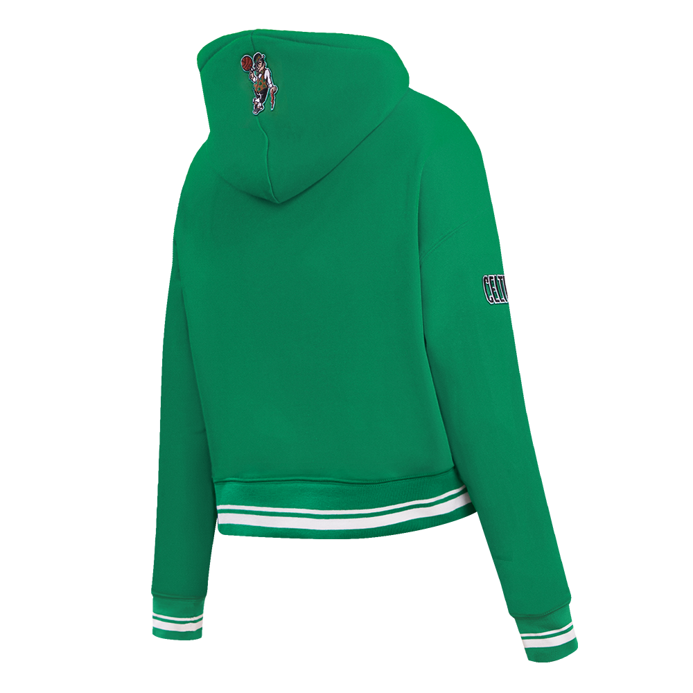 Pro Standard Women's Boston Celtics Retro Classic Cropped Hoodie - Green - GREEN Thumbnail View 4