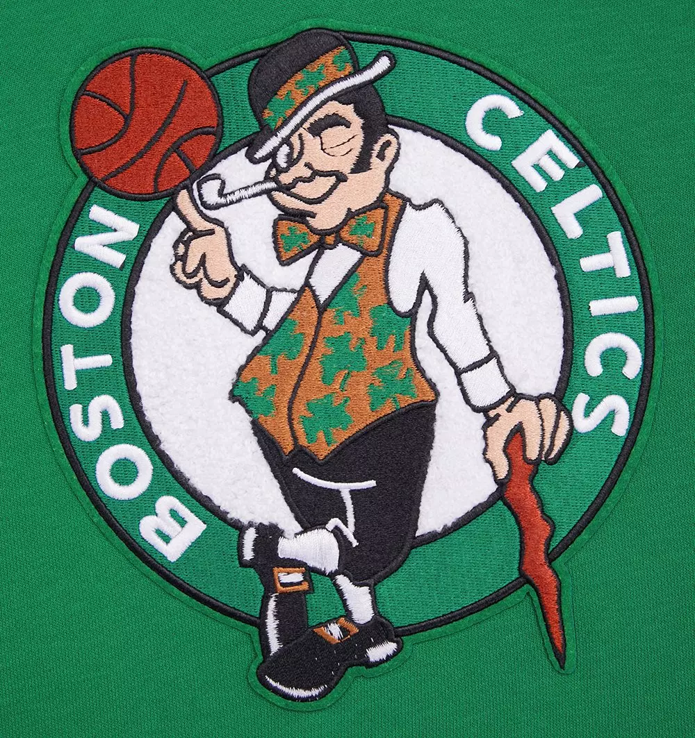 Pro Standard Women's Boston Celtics Retro Classic Cropped Hoodie - Green - GREEN