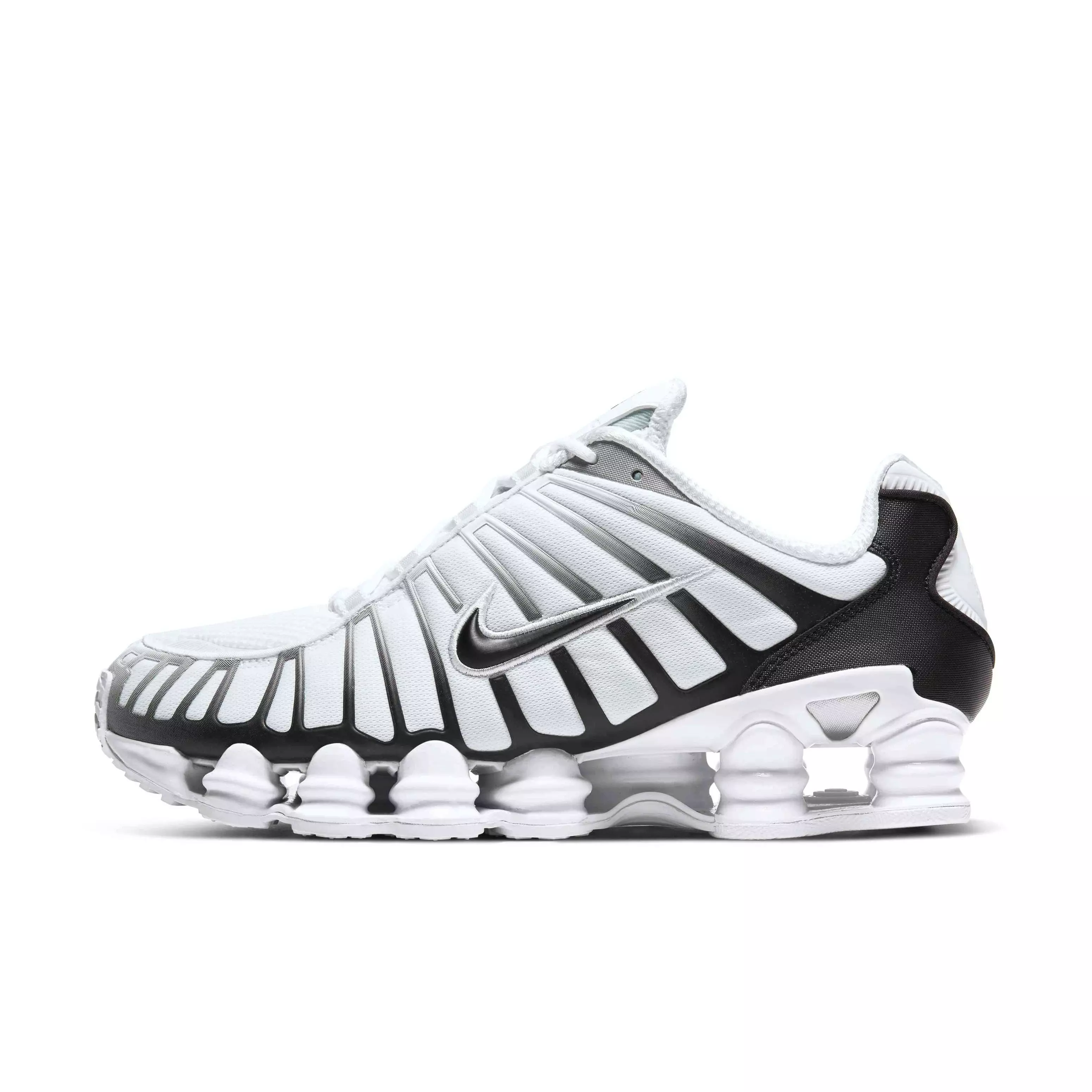 Nike Shox TL "White/Metallic Platinum/Black" Men's Shoe - WHITE/PLATINUM/BLACK