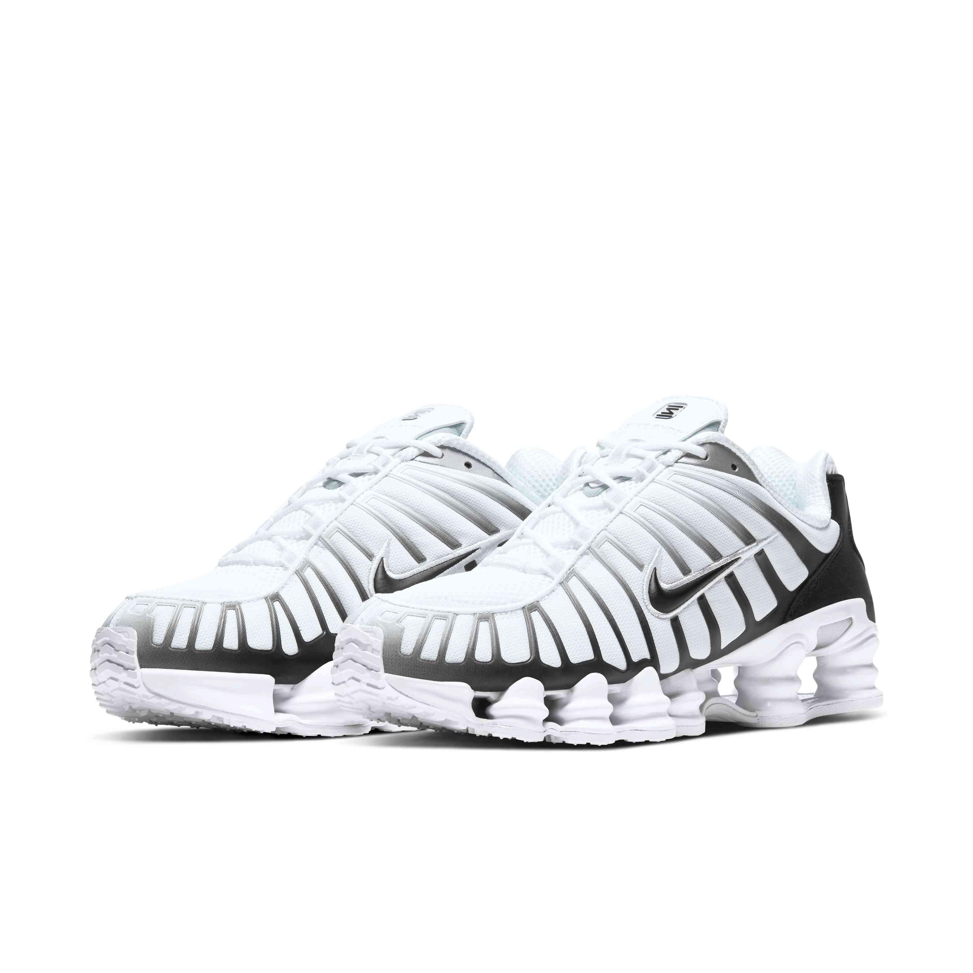 Nike Shox TL "White/Metallic Platinum/Black" Men's Shoe - WHITE/PLATINUM/BLACK Thumbnail View 3