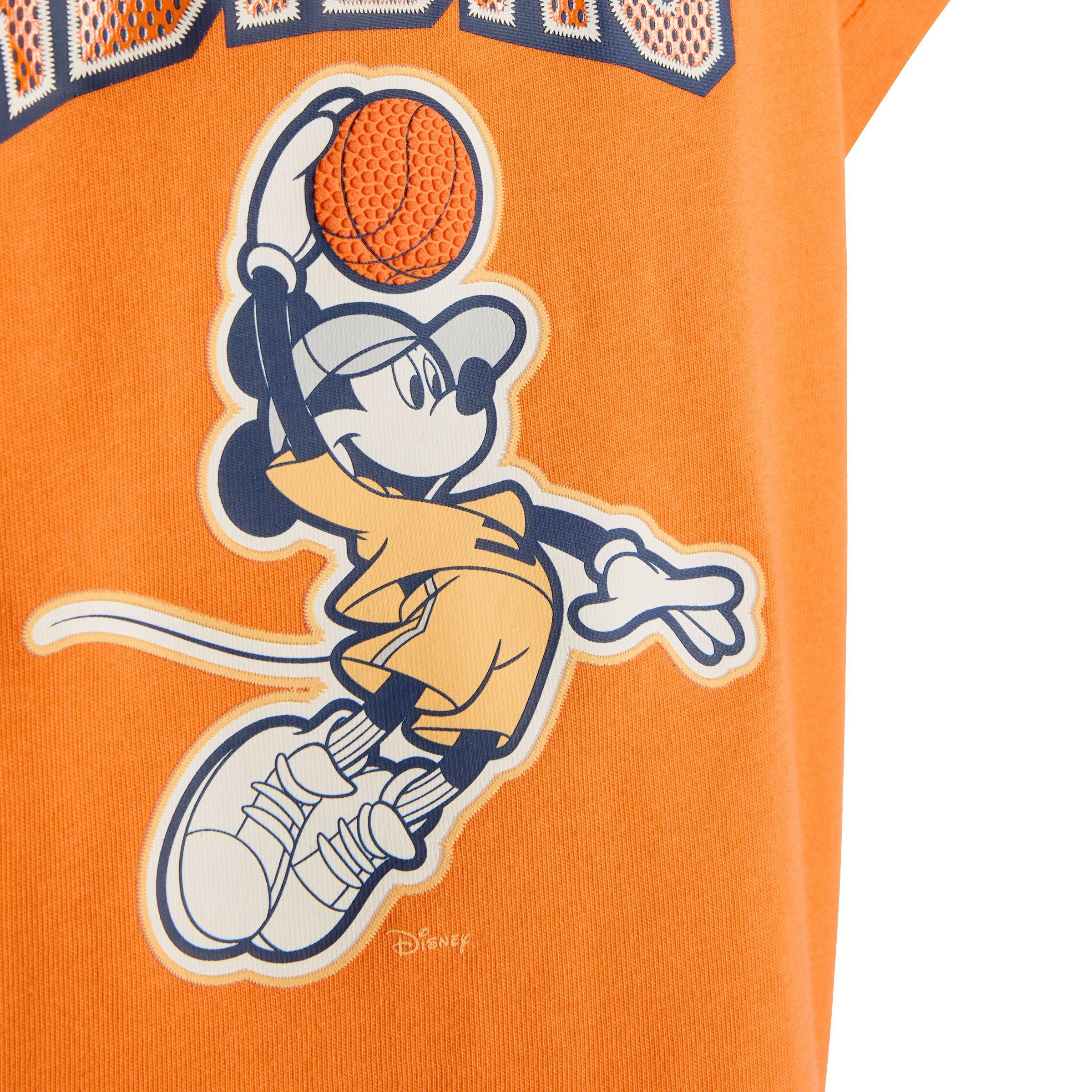 adidas Disney Mickey Mouse Infant Kids' Orange/Blue T-Shirt and Shorts Set
