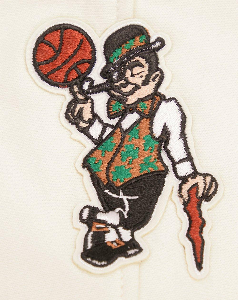 Pro Standard Women's Boston Celtics Retro Classic Cropped Hoodie - Eggshell - EGGSHELL Thumbnail View 6