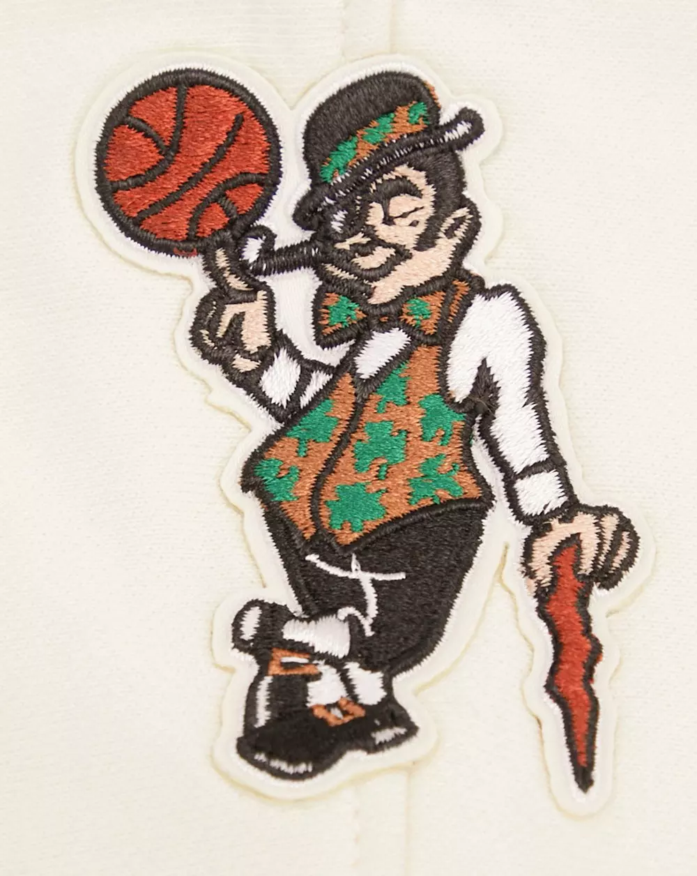 Pro Standard Women's Boston Celtics Retro Classic Cropped Hoodie - Eggshell - EGGSHELL