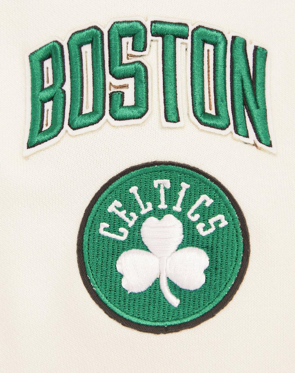 Pro Standard Women's Boston Celtics Retro Classic Cropped Hoodie - Eggshell - EGGSHELL Thumbnail View 7
