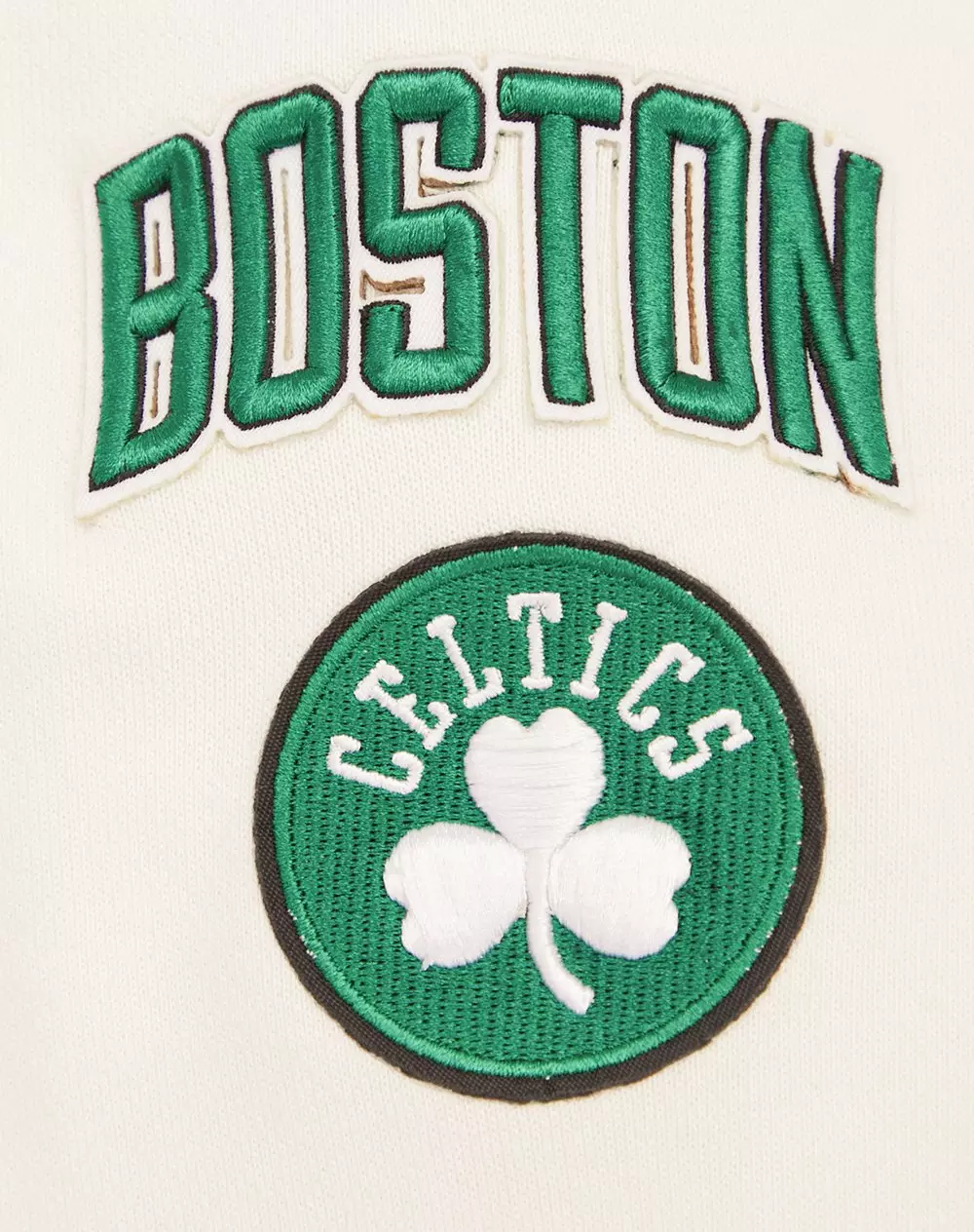 Pro Standard Women's Boston Celtics Retro Classic Cropped Hoodie - Eggshell - EGGSHELL