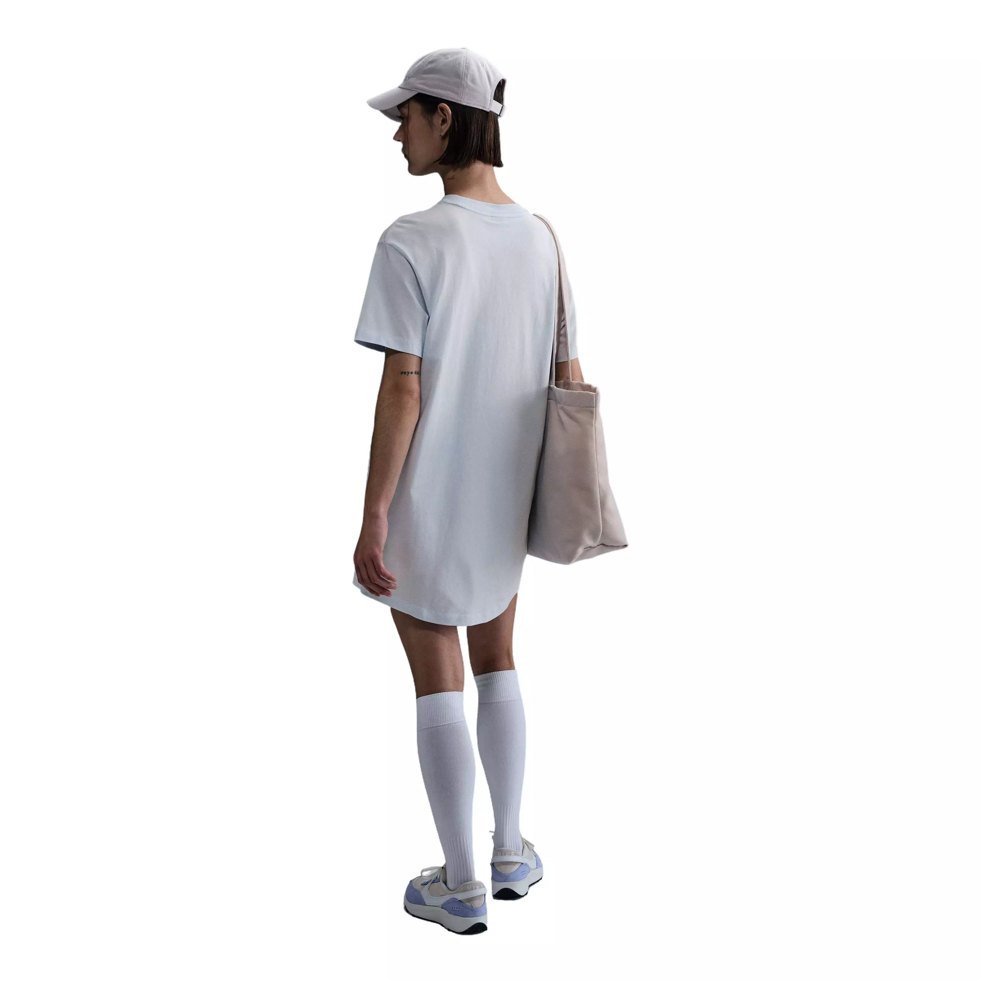 Nike Women's Sportswear Essentials Oversized Short Sleeve T-Shirt Dress - Blue - BLUE