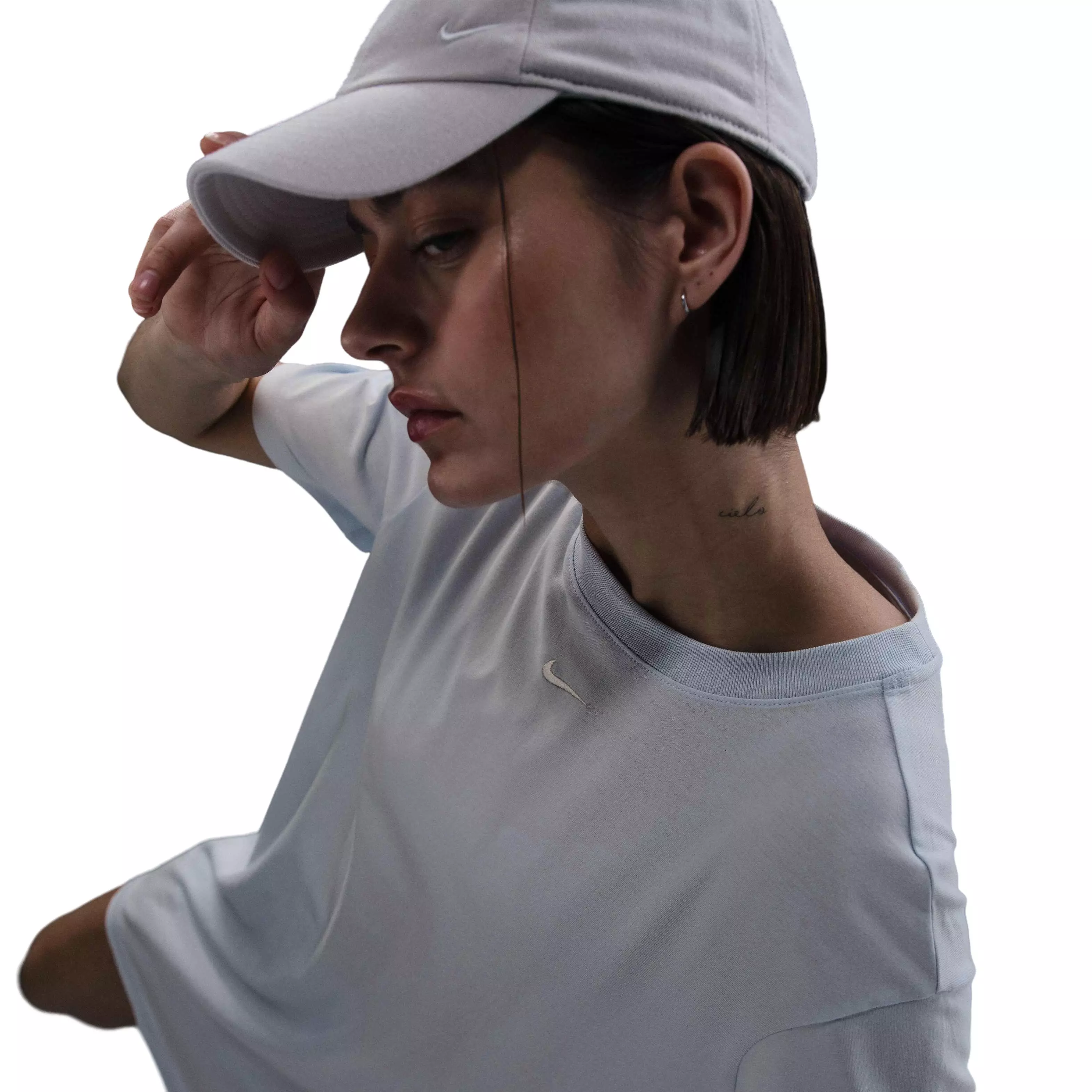 Nike Women's Sportswear Essentials Oversized Short Sleeve T-Shirt Dress - Blue - BLUE