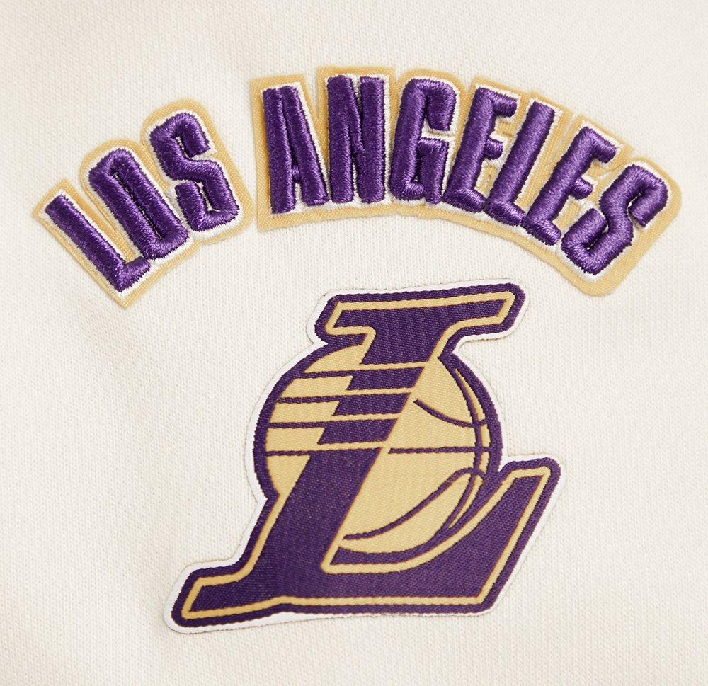 Pro Standard Women's Los Angeles Lakers Retro Classic Cropped Hoodie - Eggshell - EGGSHELL Thumbnail View 5