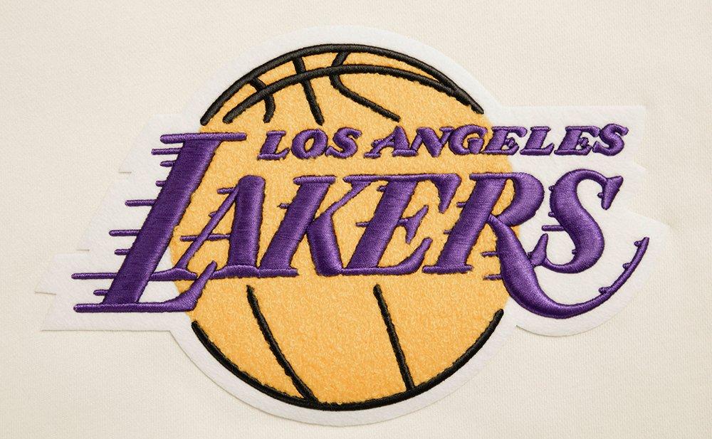 Pro Standard Women's Los Angeles Lakers Retro Classic Cropped Hoodie - Eggshell - EGGSHELL Thumbnail View 7