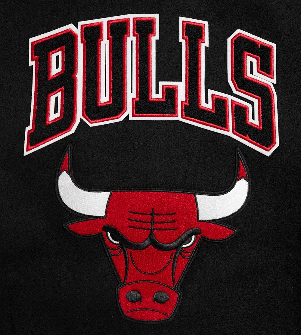 Pro Standard Women's Chicago Bulls Retro Classic Varsity Jacket - Black/Red - BLACK/RED Thumbnail View 5