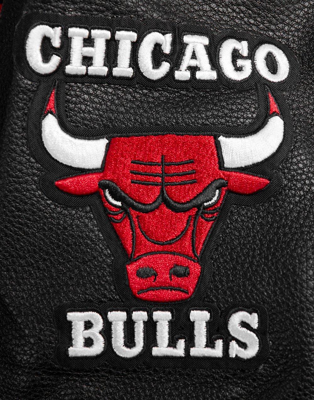 Pro Standard Women's Chicago Bulls Retro Classic Varsity Jacket - Black/Red - BLACK/RED Thumbnail View 6