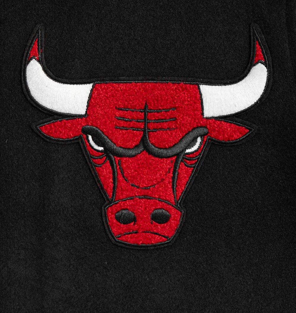 Pro Standard Women's Chicago Bulls Retro Classic Cuffed Varsity Jacket - Black/Red - BLACK/RED Thumbnail View 8