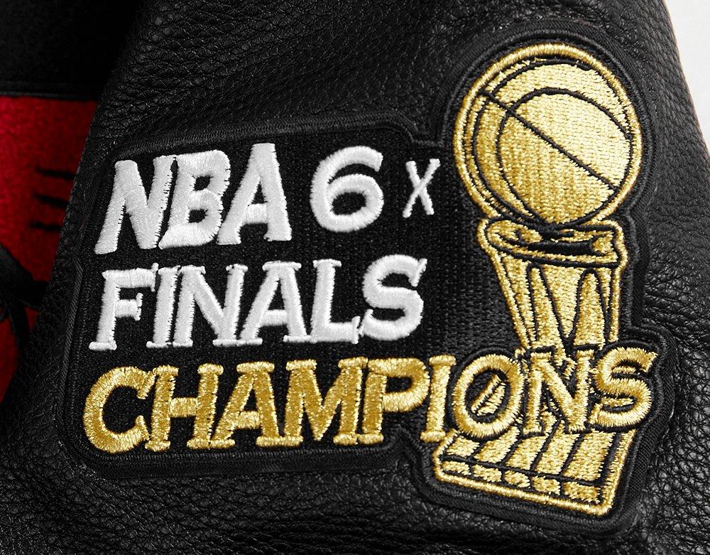 Pro Standard Women's Chicago Bulls Retro Classic Cuffed Varsity Jacket - Black/Red - BLACK/RED Thumbnail View 9