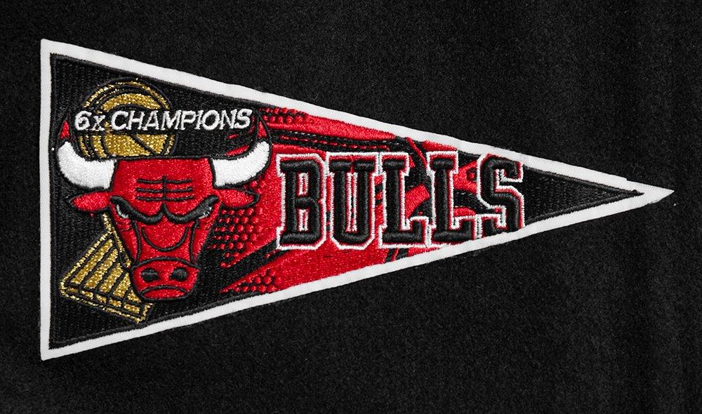 Pro Standard Women's Chicago Bulls Retro Classic Varsity Jacket - Black/Red - BLACK/RED Thumbnail View 10