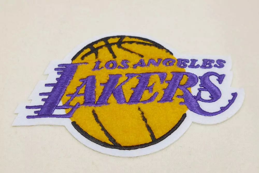 Pro Standard Women's Los Angeles Lakers Retro Classic Varsity Jacket - Eggshell/Purple - EGGSHELL/PURPLE