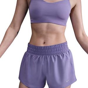 Nike Women's One Dri-FIT Mid-Rise 3" Brief-Lined Shorts -Purple
