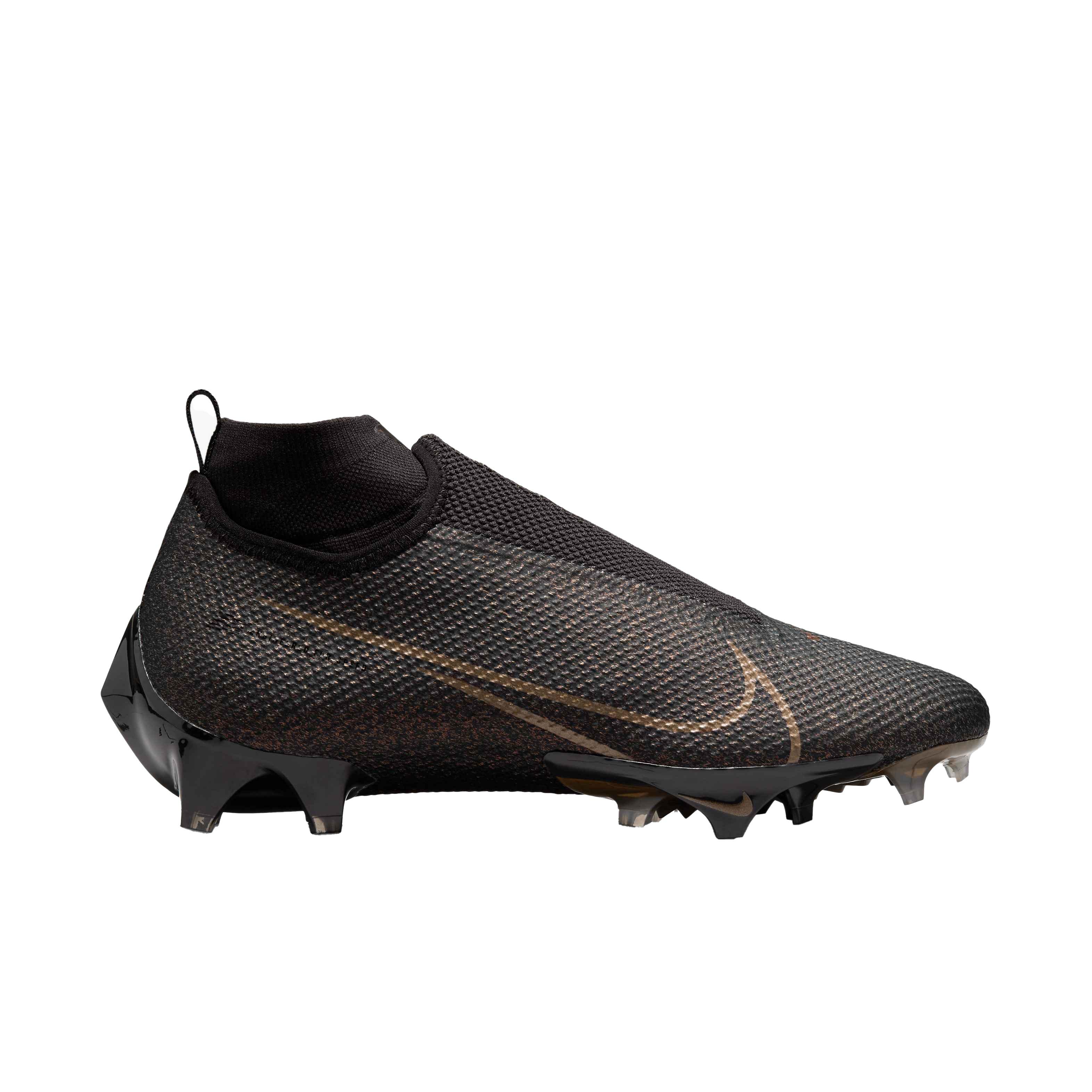 Gold and black 2025 nike football cleats