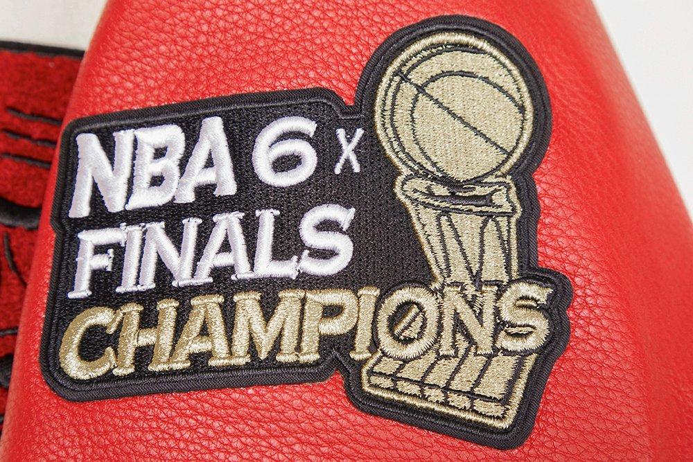 Pro Standard Women's Chicago Bulls Retro Classic Varsity Jacket - Eggshell/Red - EGGSHELL/RED Thumbnail View 8