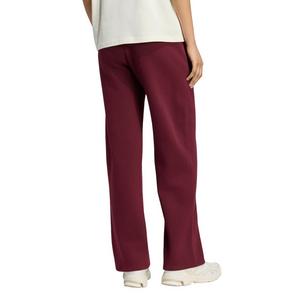 adidas Women's Essentials Small Logo Feel Cozy Open-Hem Pants - Maroon - MAROON