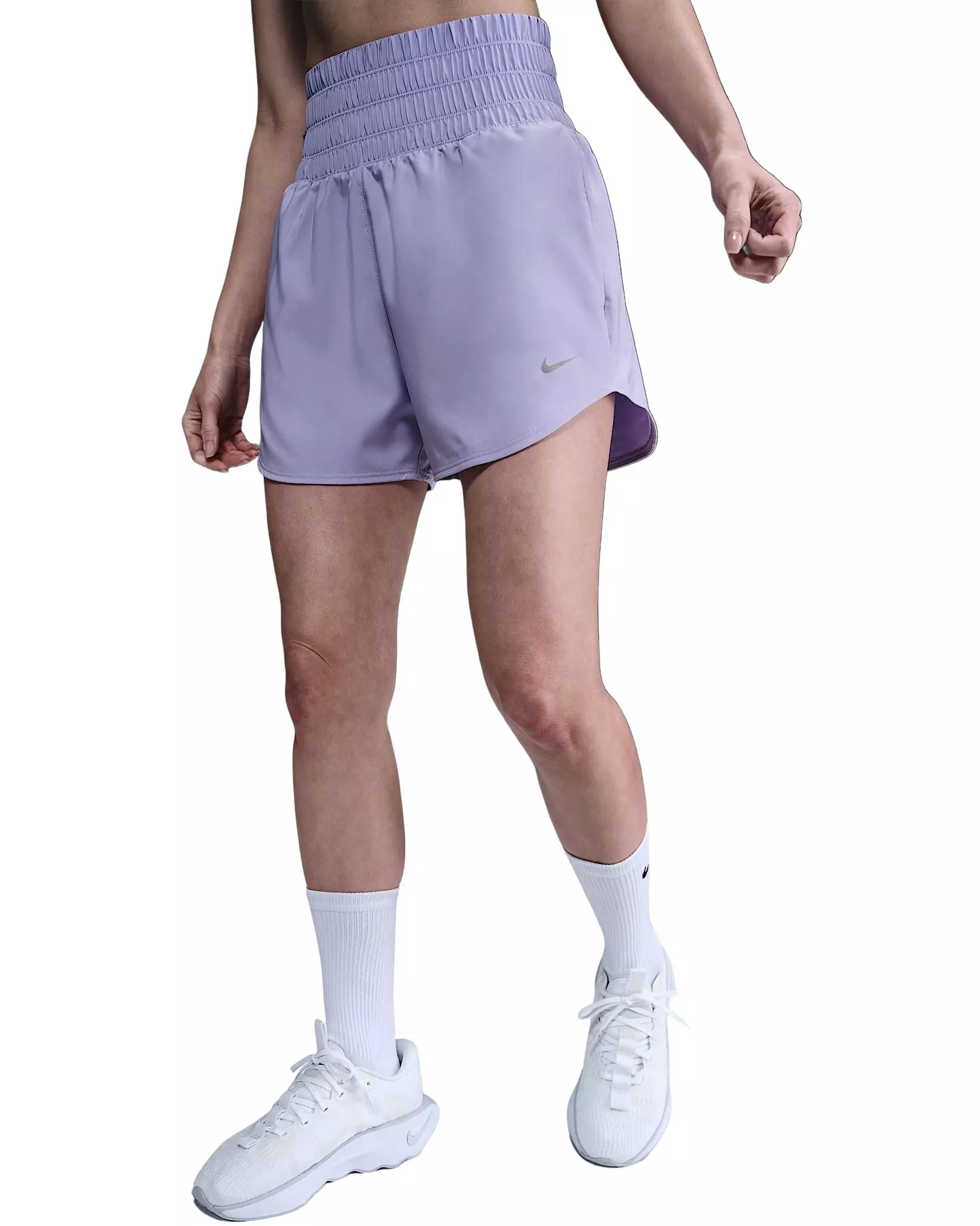 Nike Women's One Dri-FIT Ultra High-Waisted 3" Brief-Lined Shorts - Purple - PURPLE