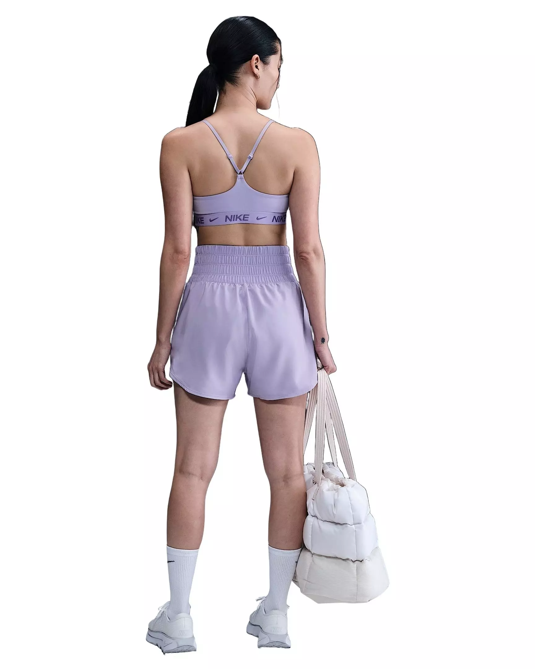 Nike Women's One Dri-FIT Ultra High-Waisted 3" Brief-Lined Shorts -Purple - PURPLE