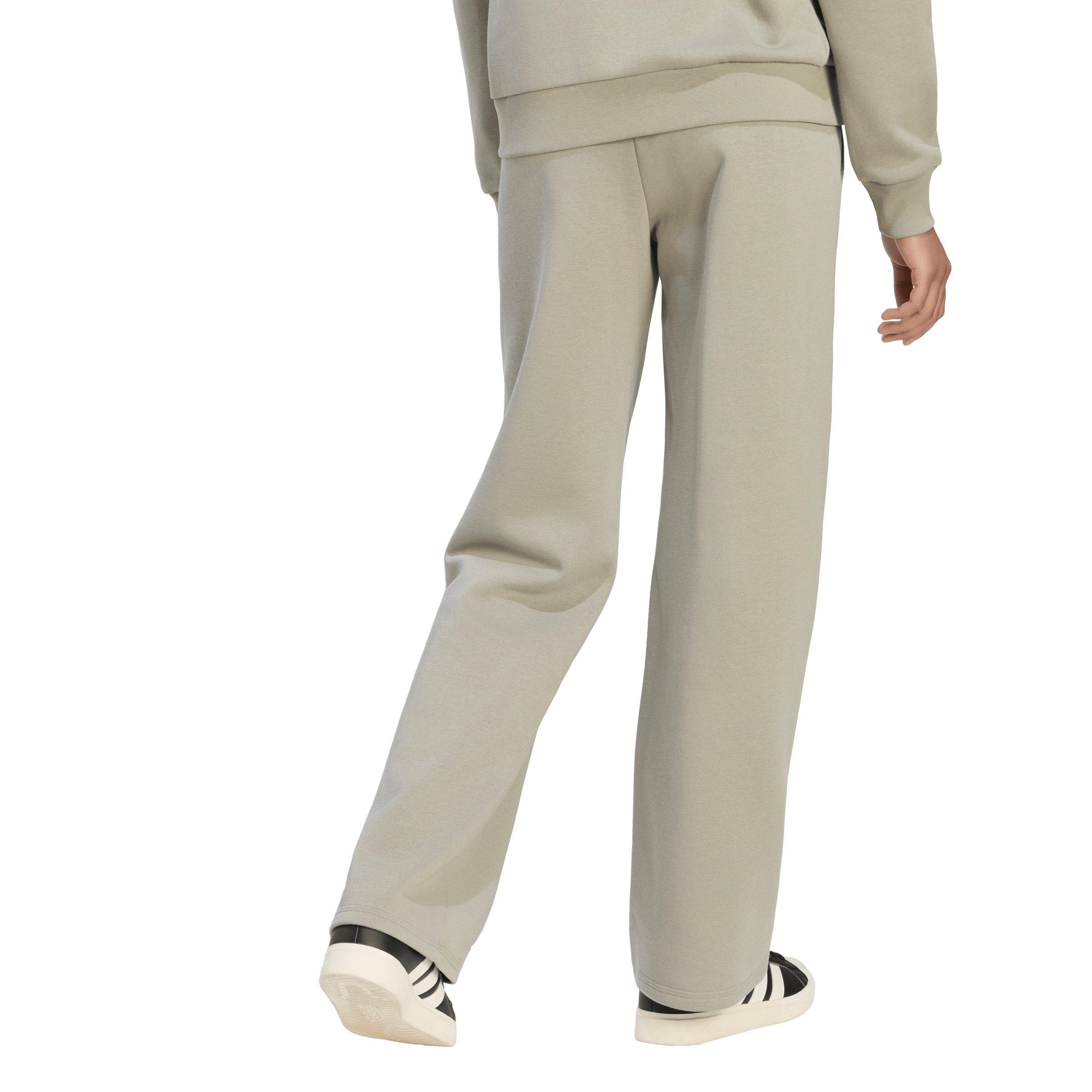 adidas Women's Essentials Small Logo Feel Cozy Open-Hem Pants - Silver Pebble - SILVER PEBBLE