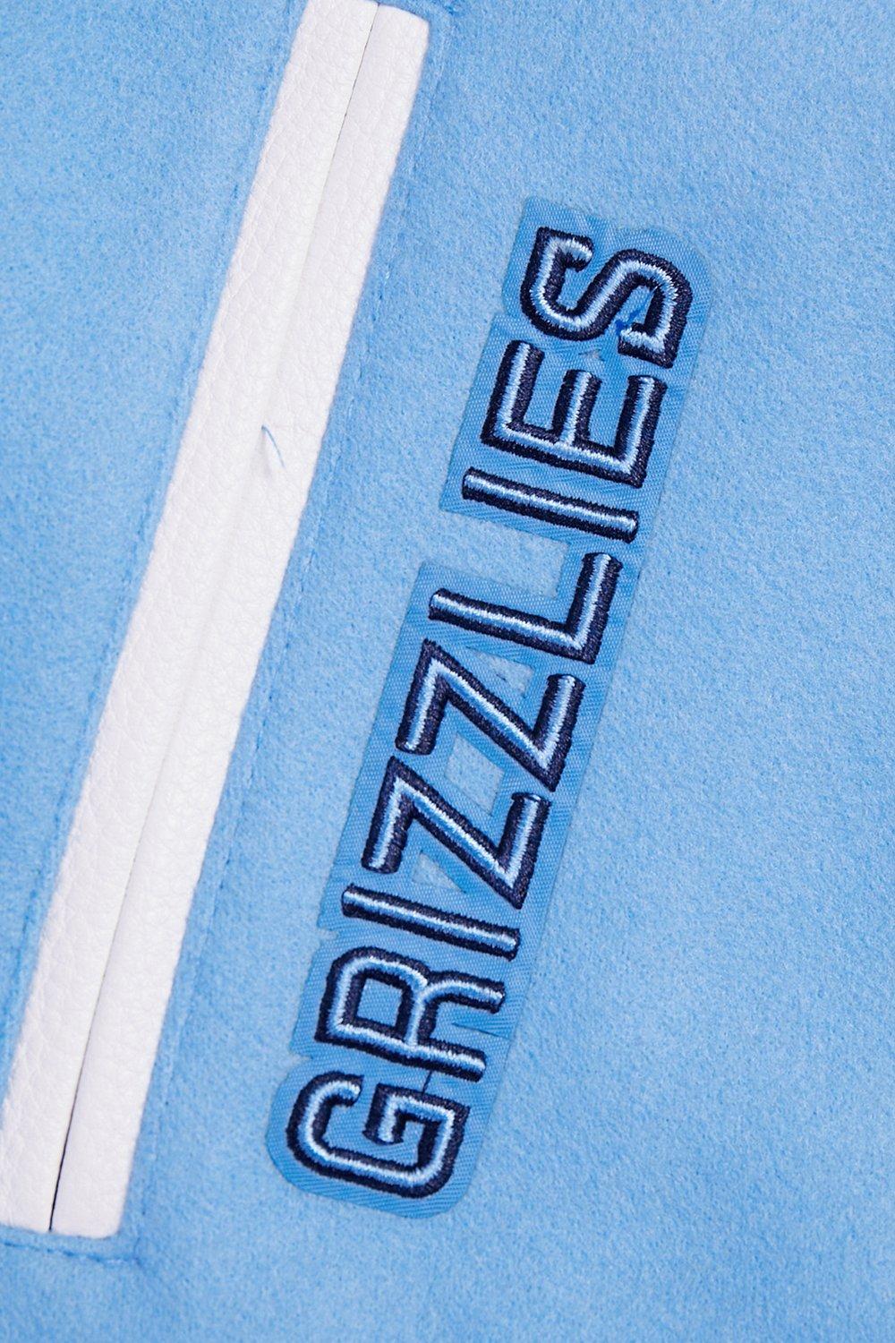 Pro Standard Women's Memphis Grizzlies Retro Classic Varsity Jacket - Blue/White - BLUE/WHITE Thumbnail View 6