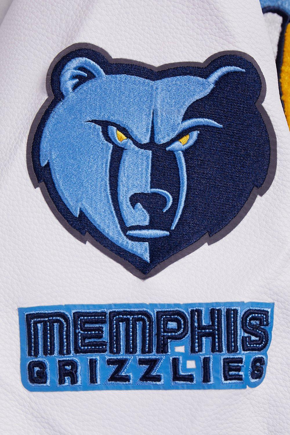 Pro Standard Women's Memphis Grizzlies Retro Classic Varsity Jacket - Blue/White - BLUE/WHITE Thumbnail View 10