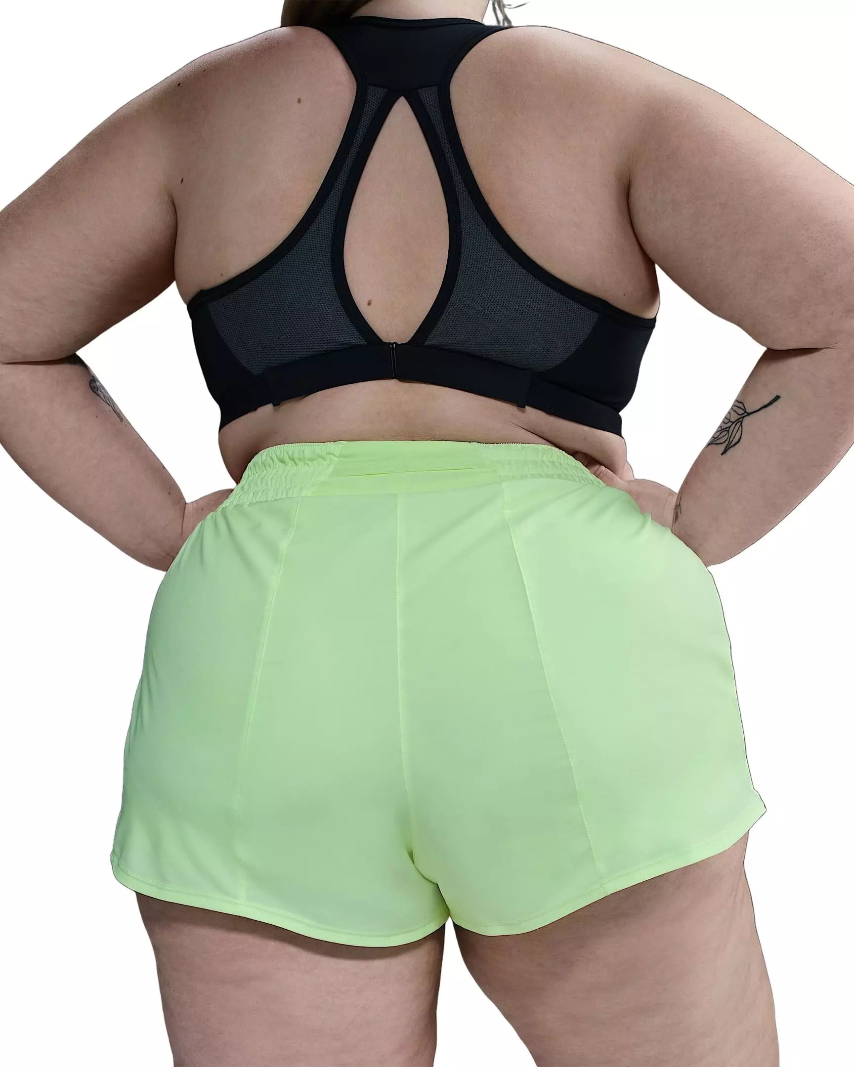 Nike Women's One Dri-FIT 3" 2-in-1 High-Waisted Shorts -Yellow - YELLOW