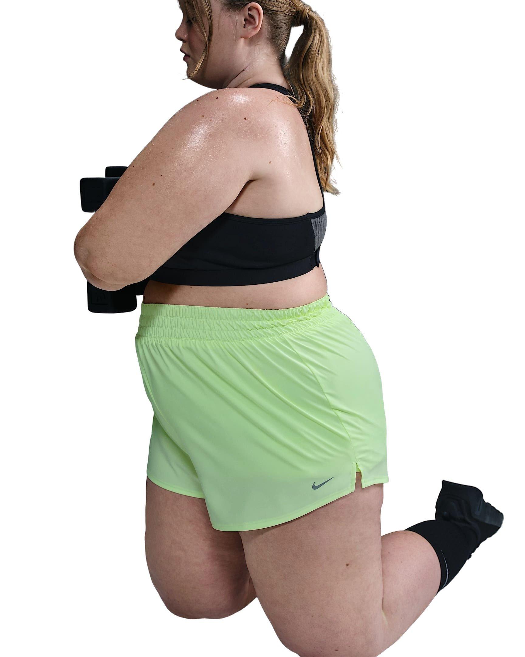 Nike Women's One Dri-FIT 3" 2-in-1 High-Waisted Shorts -Yellow - YELLOW Thumbnail View 3