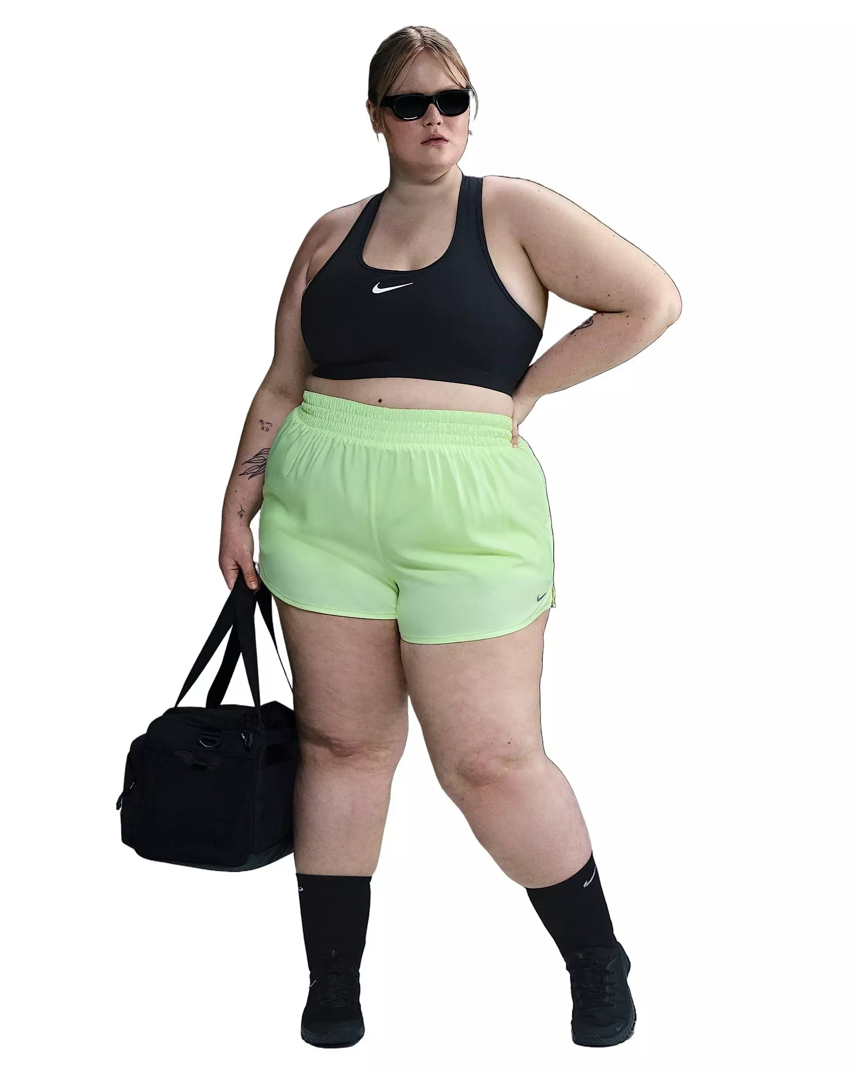 Nike Women's One Dri-FIT 3" 2-in-1 High-Waisted Shorts -Yellow - YELLOW