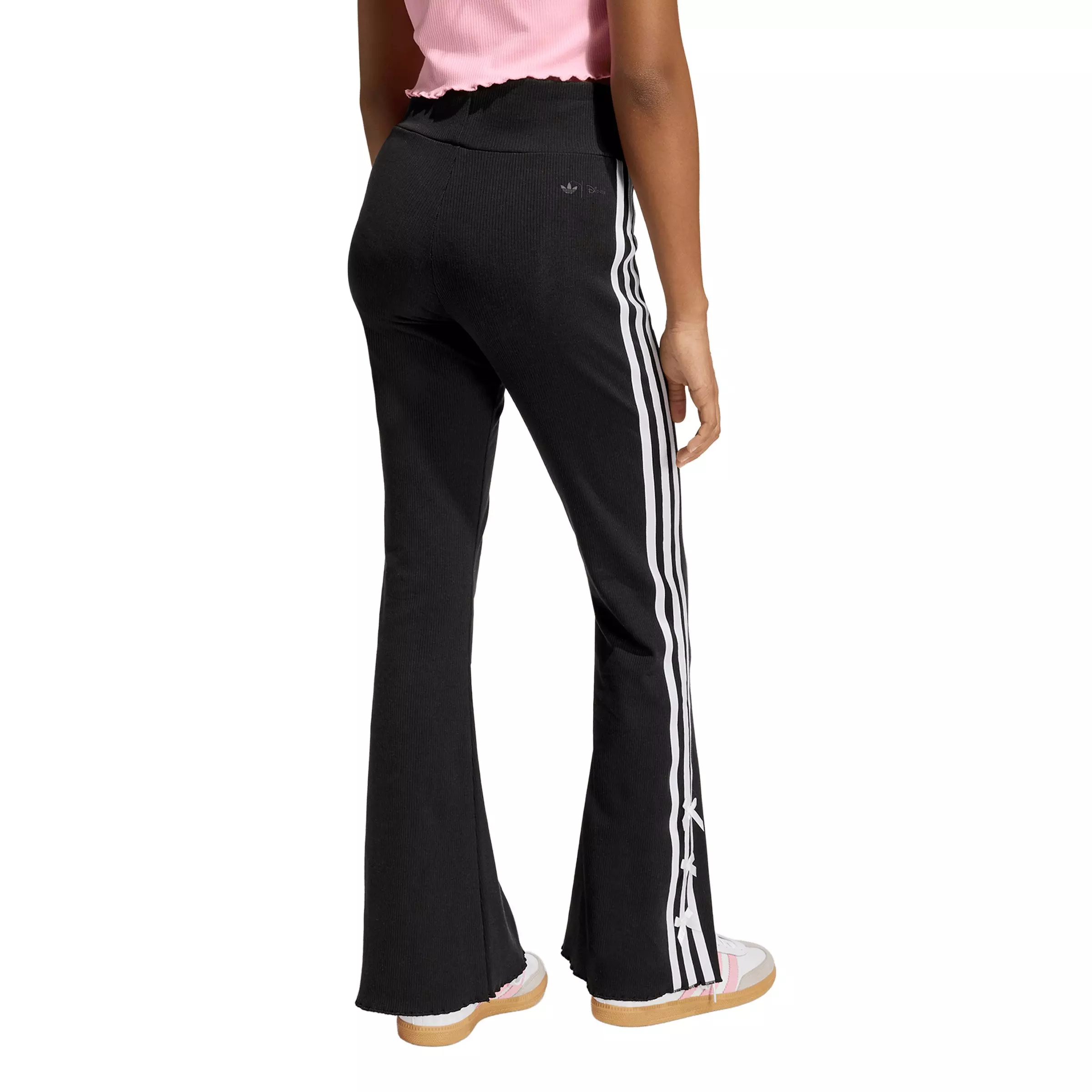 adidas Originals Big Girls' Disney High Waist Flared Leggings - Black - BLACK