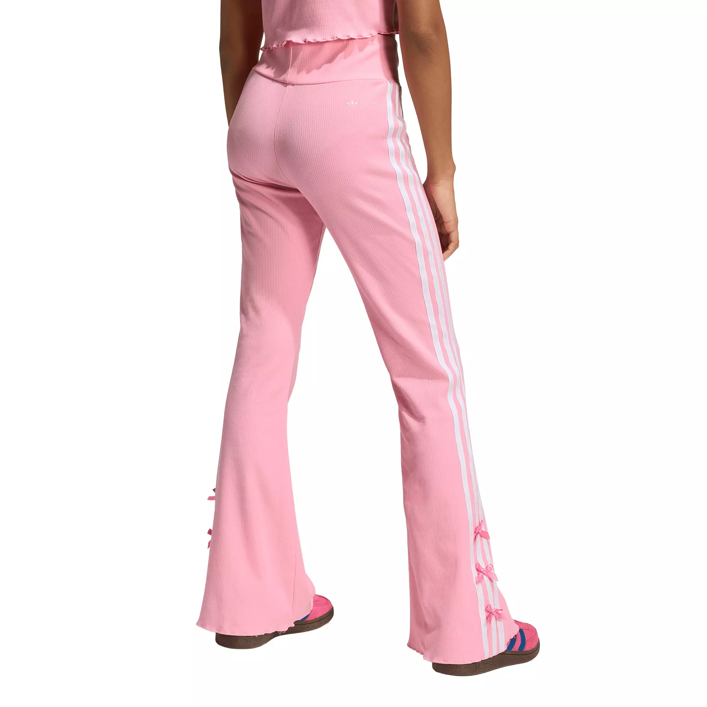 adidas Originals Big Girls' Disney High Waist Flared Leggings - Light Pink - LIGHT PINK