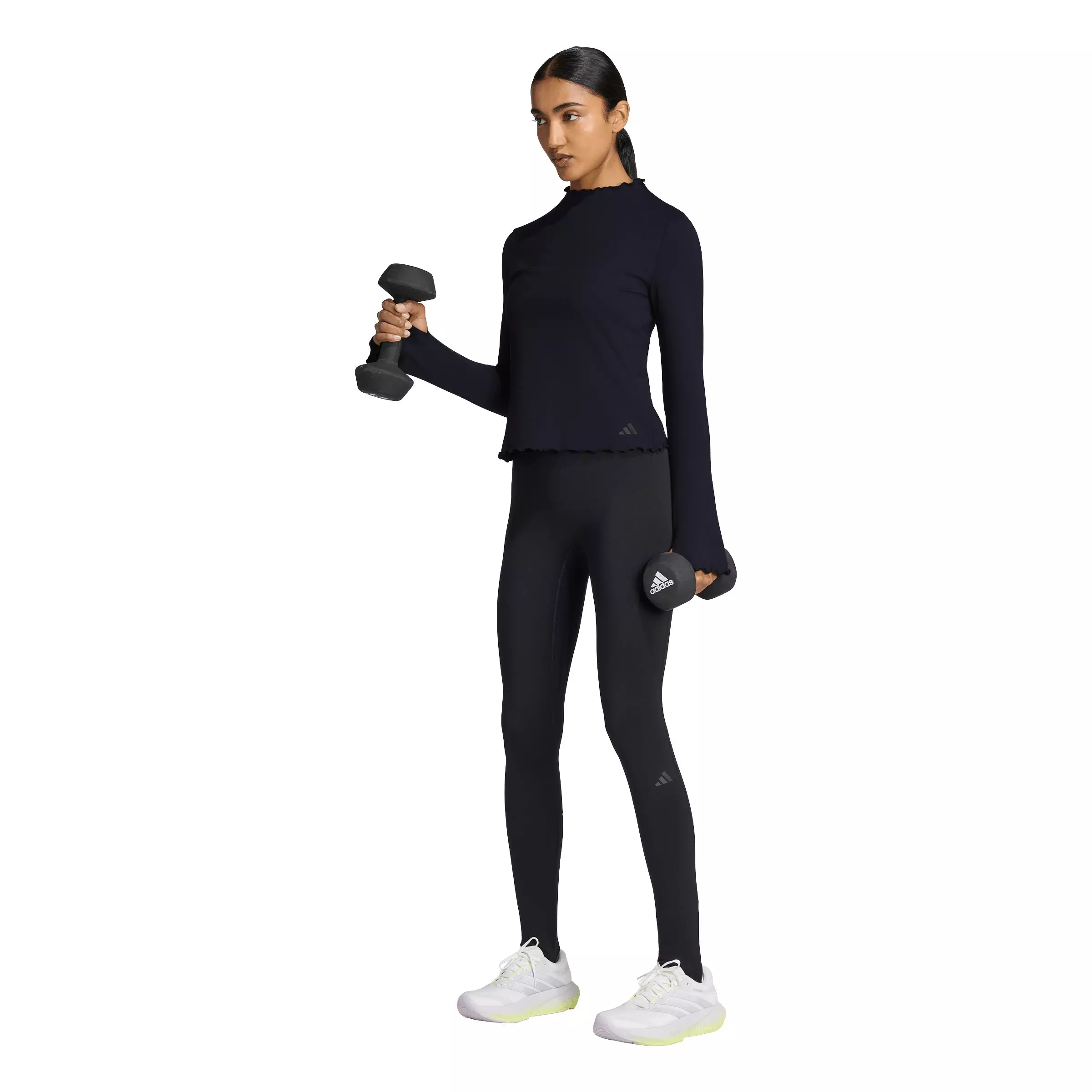 adidas Women's All Me Winterized Long Sleeve T-Shirt - Black - BLACK